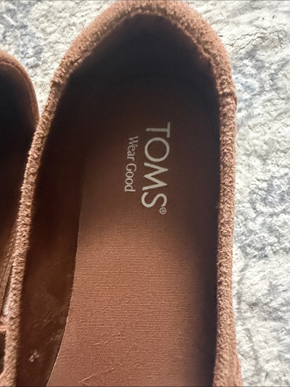 Toms Women's Suede Loafers in Chestnut - Picture 3 of 5
